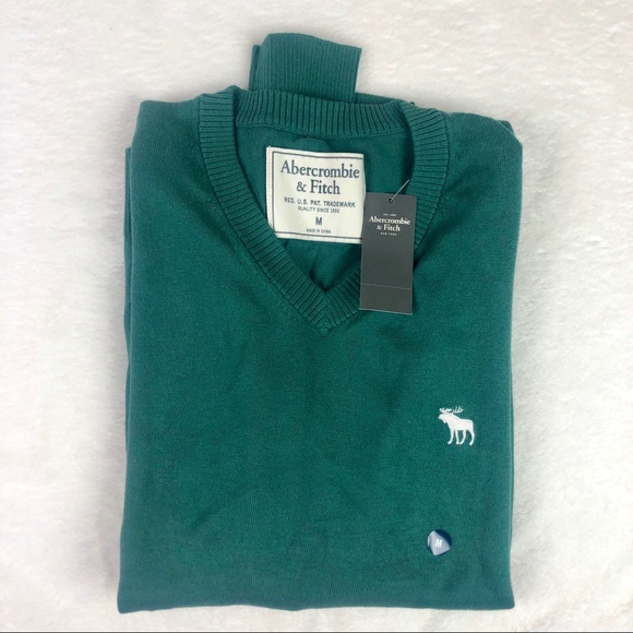 NWT Abercrombie & Fitch Mens Soft V-Neck Sweater - Picture 9 of 12